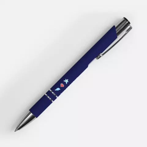 УФ-печать: Ручка шариковая Keskus Soft Touch — пример нанесения логотипа