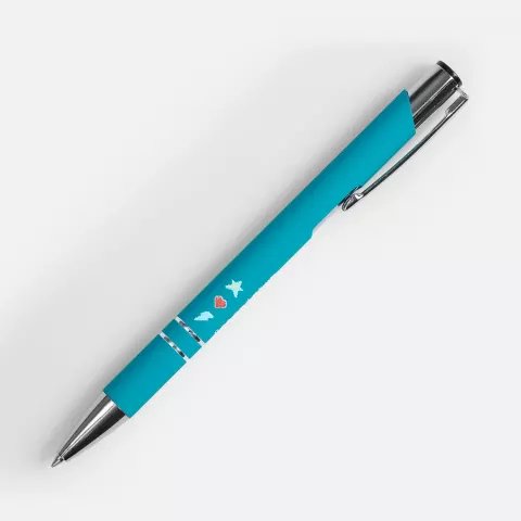 УФ-печать: Ручка шариковая Keskus Soft Touch — пример нанесения логотипа