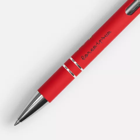 Тампопечать: Ручка шариковая Keskus Soft Touch — пример нанесения логотипа