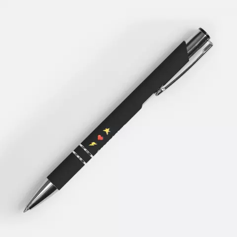 УФ-печать: Ручка шариковая Keskus Soft Touch — пример нанесения логотипа