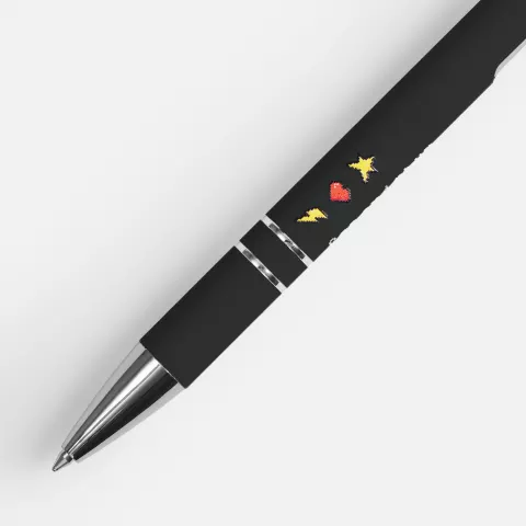 УФ-печать: Ручка шариковая Keskus Soft Touch — пример нанесения логотипа
