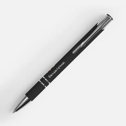 Тампопечать: Ручка шариковая Keskus Soft Touch — пример нанесения логотипа