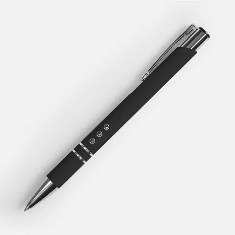 Лазерная гравировка: Ручка шариковая Keskus Soft Touch — пример нанесения логотипа