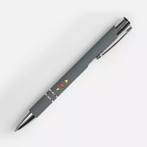 УФ-печать: Ручка шариковая Keskus Soft Touch — пример нанесения логотипа