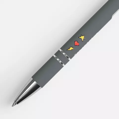 УФ-печать: Ручка шариковая Keskus Soft Touch — пример нанесения логотипа