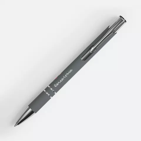 Тампопечать: Ручка шариковая Keskus Soft Touch — пример нанесения логотипа