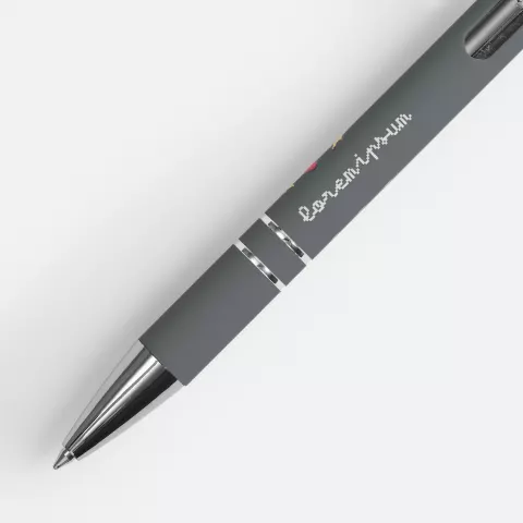 Тампопечать: Ручка шариковая Keskus Soft Touch — пример нанесения логотипа