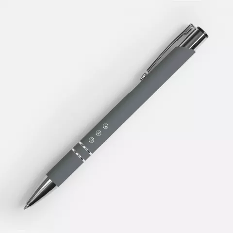 Лазерная гравировка: Ручка шариковая Keskus Soft Touch — пример нанесения логотипа