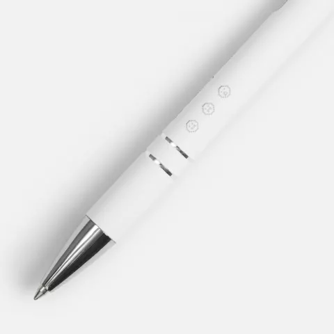Лазерная гравировка: Ручка шариковая Keskus Soft Touch — пример нанесения логотипа