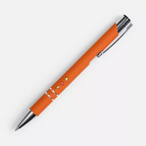 УФ-печать: Ручка шариковая Keskus Soft Touch — пример нанесения логотипа