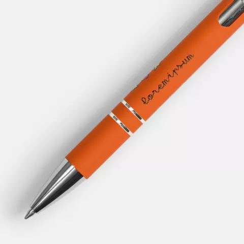 Тампопечать: Ручка шариковая Keskus Soft Touch — пример нанесения логотипа