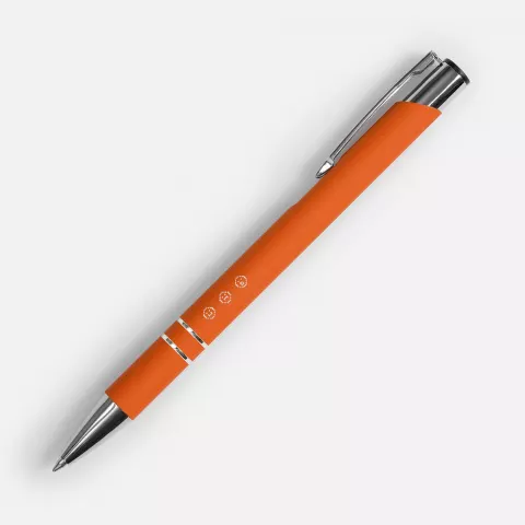 Лазерная гравировка: Ручка шариковая Keskus Soft Touch — пример нанесения логотипа