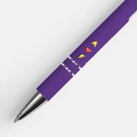 УФ-печать: Ручка шариковая Keskus Soft Touch — пример нанесения логотипа