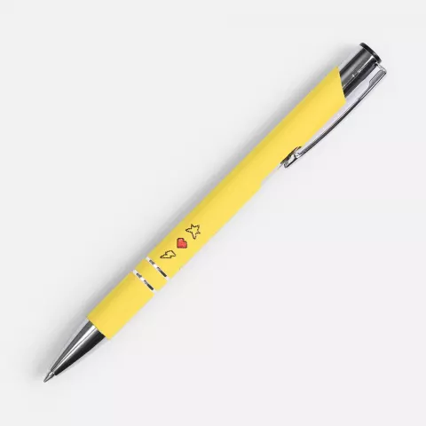 УФ-печать: Ручка шариковая Keskus Soft Touch — пример нанесения логотипа