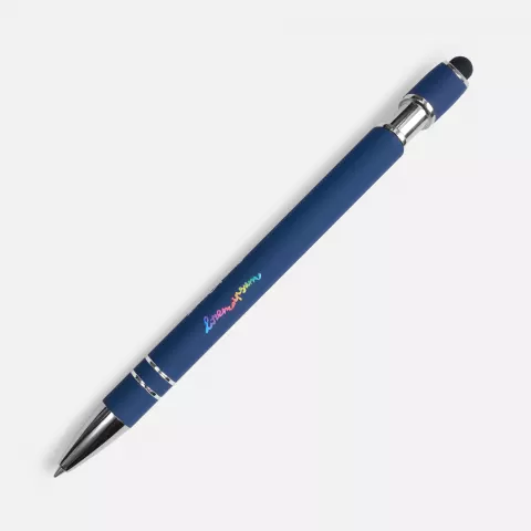 УФ-печать: Ручка шариковая Pointer Soft Touch со стилусом — пример нанесения логотипа