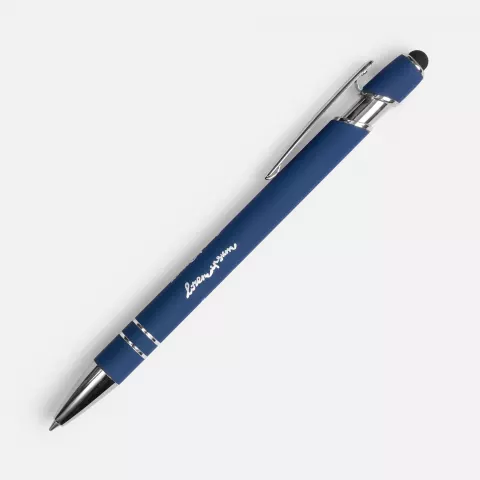 Тампопечать: Ручка шариковая Pointer Soft Touch со стилусом — пример нанесения логотипа