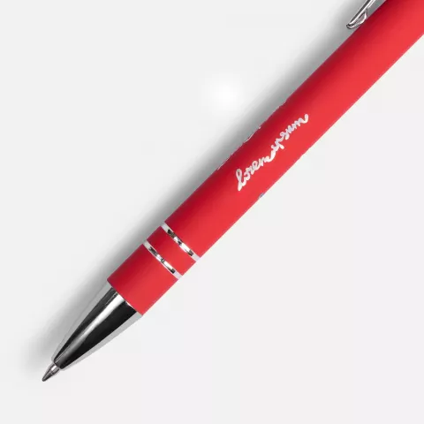 Тампопечать: Ручка шариковая Pointer Soft Touch со стилусом — пример нанесения логотипа