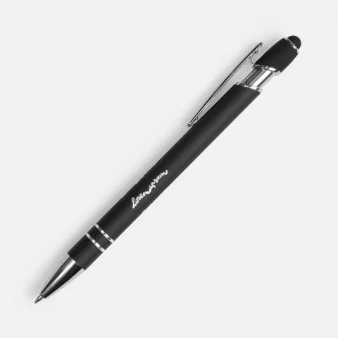 Тампопечать: Ручка шариковая Pointer Soft Touch со стилусом — пример нанесения логотипа