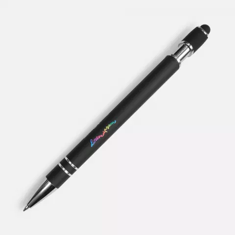 УФ-печать: Ручка шариковая Pointer Soft Touch со стилусом — пример нанесения логотипа