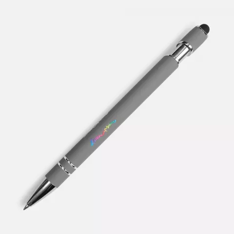 УФ-печать: Ручка шариковая Pointer Soft Touch со стилусом — пример нанесения логотипа