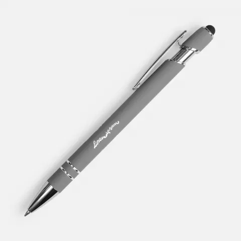 Тампопечать: Ручка шариковая Pointer Soft Touch со стилусом — пример нанесения логотипа