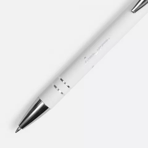 Лазерная гравировка: Ручка шариковая Pointer Soft Touch со стилусом — пример нанесения логотипа