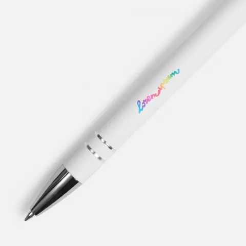УФ-печать: Ручка шариковая Pointer Soft Touch со стилусом — пример нанесения логотипа
