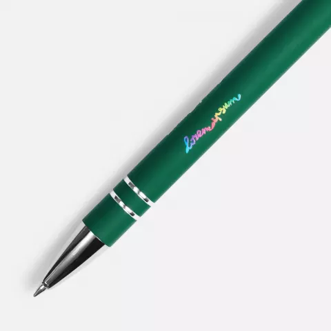 УФ-печать: Ручка шариковая Pointer Soft Touch со стилусом — пример нанесения логотипа
