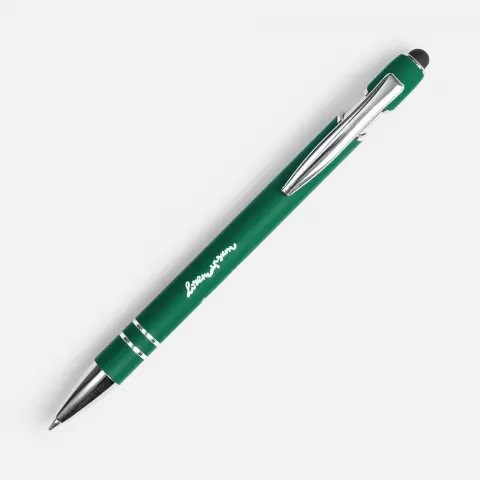 Лазерная гравировка: Ручка шариковая Pointer Soft Touch со стилусом — пример нанесения логотипа