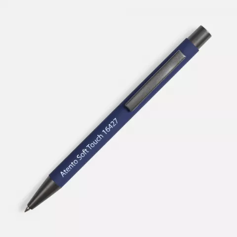 Лазерная гравировка: Ручка шариковая Atento Soft Touch — пример нанесения логотипа