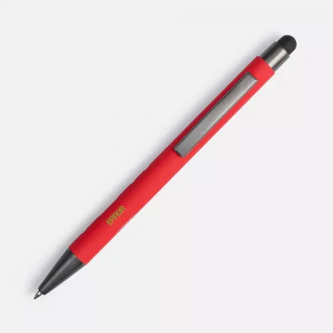 Тампопечать: Ручка шариковая Atento Soft Touch со стилусом — пример нанесения логотипа