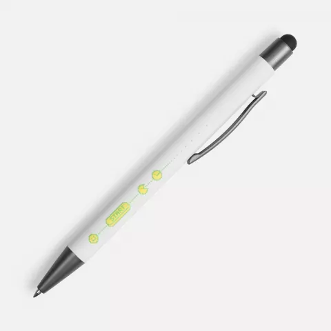 УФ-печать: Ручка шариковая Atento Soft Touch со стилусом — пример нанесения логотипа