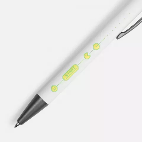 УФ-печать: Ручка шариковая Atento Soft Touch со стилусом — пример нанесения логотипа