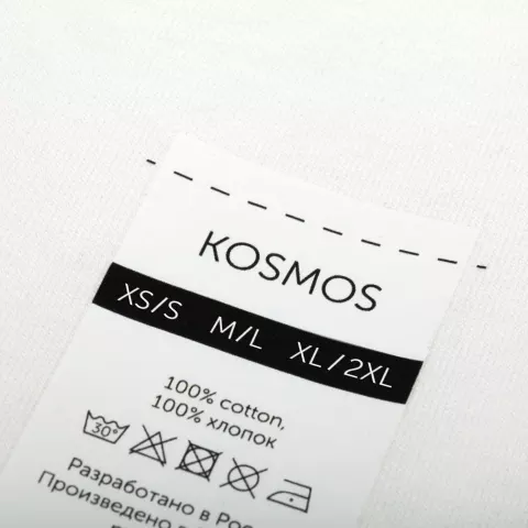 DTF-печать: Футболка оверсайз с двойным рукавом Kosmos — пример нанесения логотипа