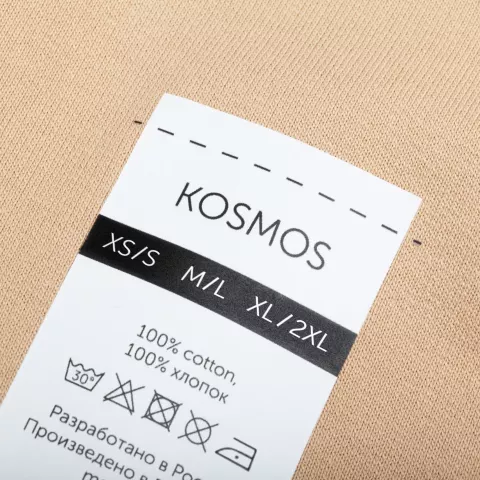DTF-печать: Футболка оверсайз с двойным рукавом Kosmos — пример нанесения логотипа