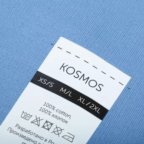 DTF-печать: Футболка оверсайз с двойным рукавом Kosmos — пример нанесения логотипа