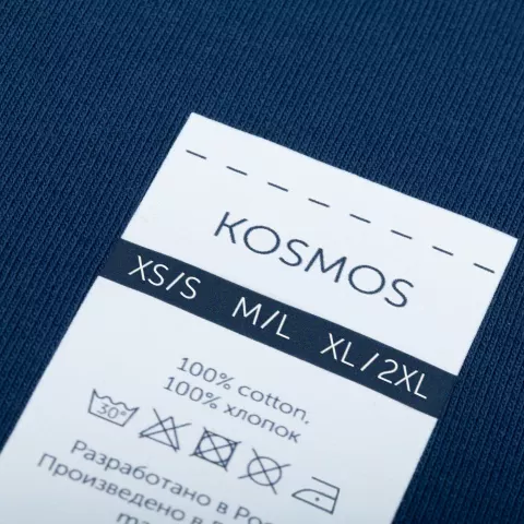 DTF-печать: Футболка оверсайз с двойным рукавом Kosmos — пример нанесения логотипа