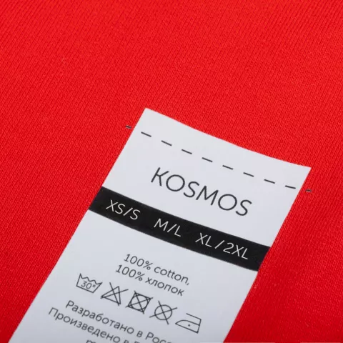 DTF-печать: Футболка оверсайз с двойным рукавом Kosmos — пример нанесения логотипа
