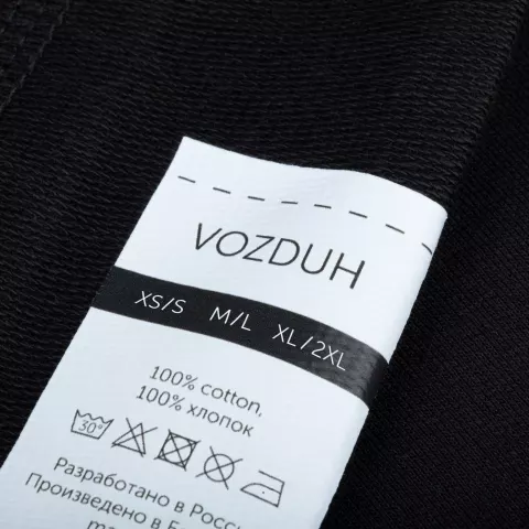 DTF-печать: Свитшот унисекс Vozduh — пример нанесения логотипа