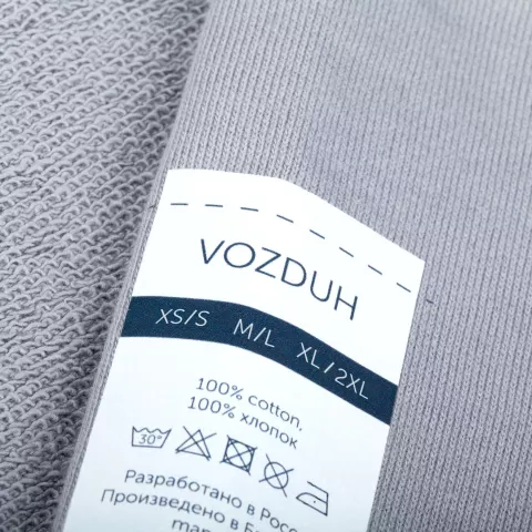 DTF-печать: Свитшот оверсайз унисекс Vozduh — пример нанесения логотипа