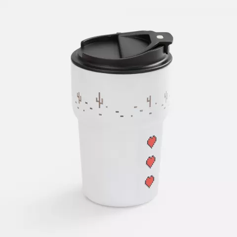 Круговая гравировка: Термостакан Freshbrew — пример нанесения логотипа