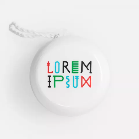 Тампопечать: Антистресс-игрушка йо-йо Loopy — пример нанесения логотипа