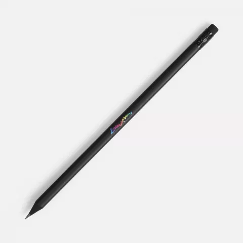 УФ-печать: Карандаш простой Triangle Black с ластиком — пример нанесения логотипа