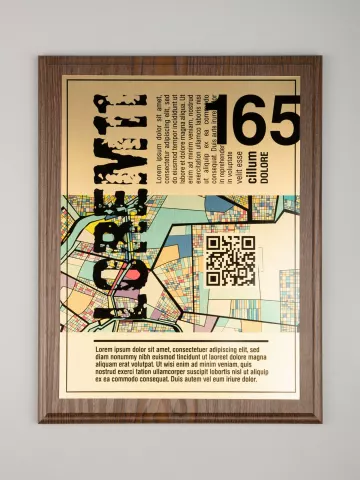Сублимация: Плакетка Plaque XL — пример нанесения логотипа
