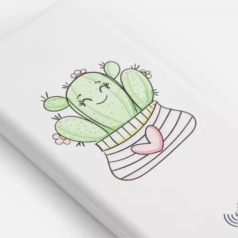 УФ-печать: Аккумулятор с беспроводной зарядкой All Day Wireless — пример нанесения логотипа
