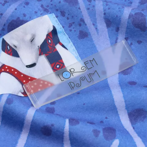 УФ-печать: Флисовый плед Wintart Bear — пример нанесения логотипа