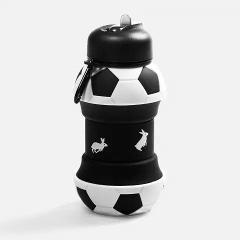 Тампопечать: Складная бутылка для воды Football Flex — пример нанесения логотипа