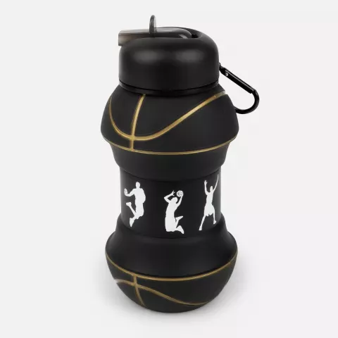 Тампопечать: Складная бутылка для воды Basketball Flex — пример нанесения логотипа