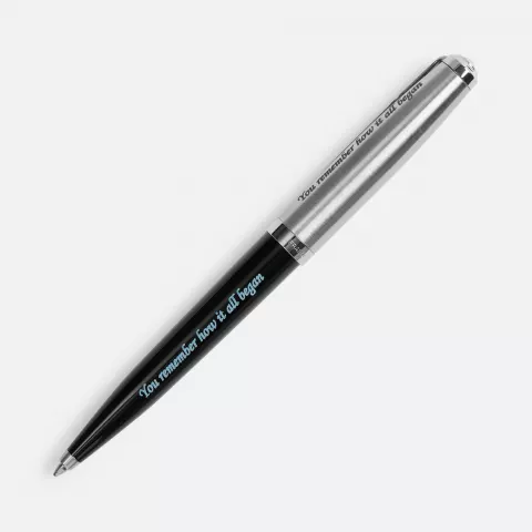 Лазерная гравировка: Ручка шариковая Parker 51 Black CT — пример нанесения логотипа