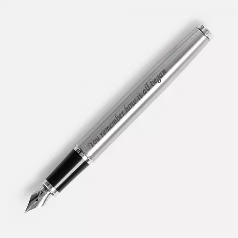 Лазерная гравировка: Набор Parker IM Essential Stainless Steel CT — пример нанесения логотипа